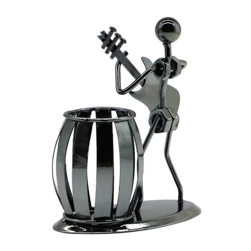 [Australia - AusPower] - Guitar Pen Holder Creative Desktop Accessories Multipurpose Metal Desk Pencil Holder For Gifts, Kids, Students, and Office Stationary 