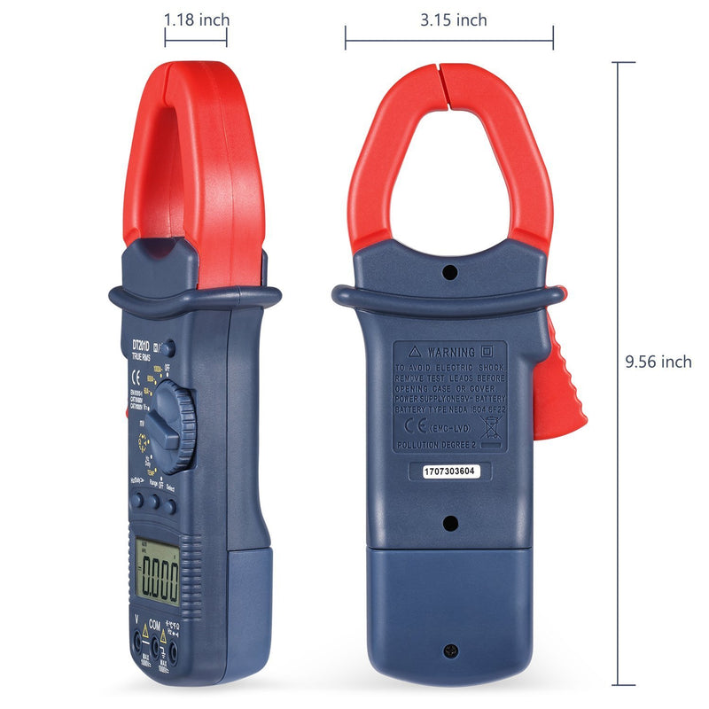 [Australia - AusPower] - AstroAI Digital Clamp Meter TRMS 6000 Counts Multimeter Auto Ranging with AC/DC Voltage,AC Current,Resistance,Continuity,Capacitance,Frequency,Duty Cycle,transistors,Diodes and Temperature Tester. 