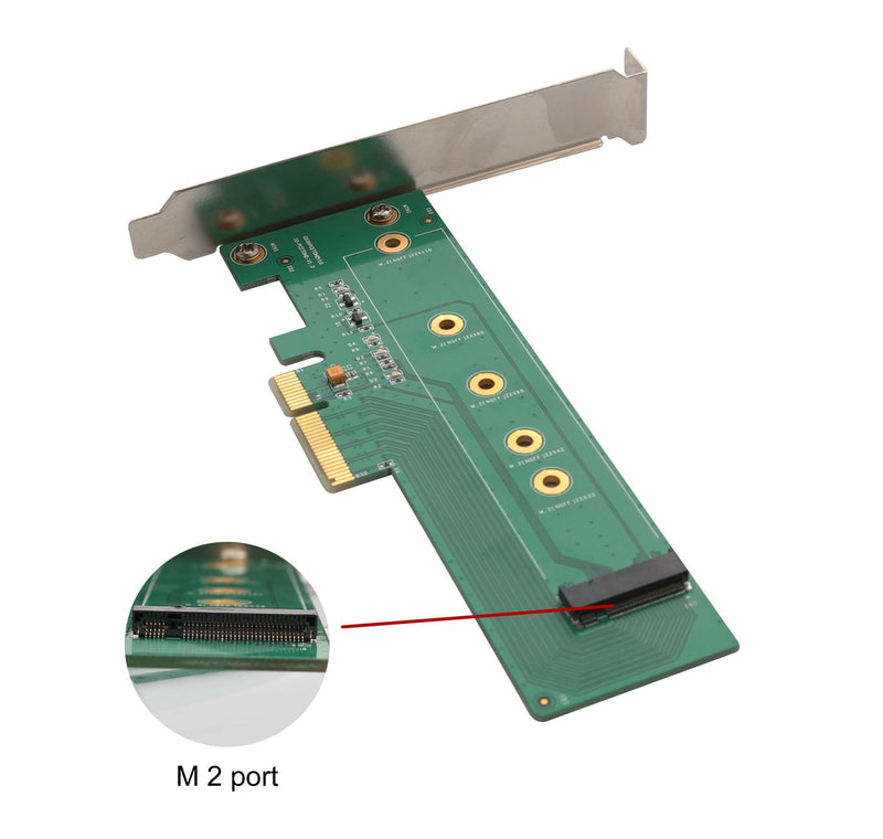 [Australia - AusPower] - I/O Crest M.2 NGFF PCIe SSD to PCI Express 3.0 x4 Host Adapter Card - Support M.2 M-Key PCIe (NVMe or AHCI) Type 22110, 2280, 2260, 2242 