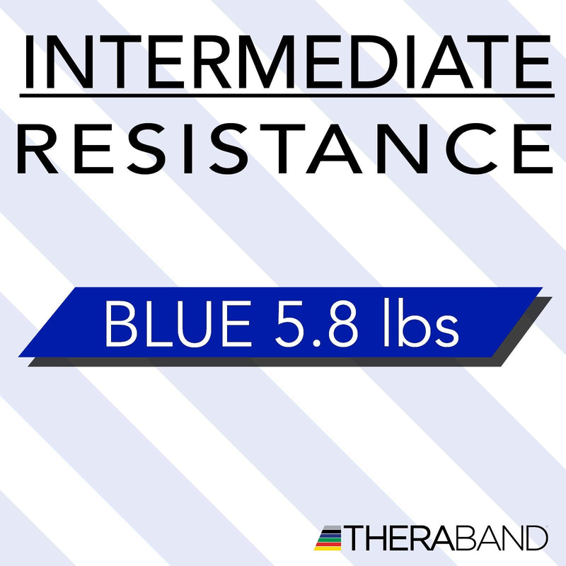 [Australia - AusPower] - THERABAND Resistance Bands, 6 Yard Roll Professional Latex Elastic Band For Upper & Lower Body, Core Exercise, Physical Therapy, Pilates, Home Workouts, Rehab, Blue, Extra Heavy, Intermediate Level 2 