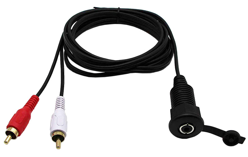 [Australia - AusPower] - 3.5MM AUX Panel Mount Cable - zdyCGTime 3.5mm Extension Mount, Dash Mount, Flush Mount, Panel Mount Cable, for Car, Boat, Motorcycle (2M) 2M 