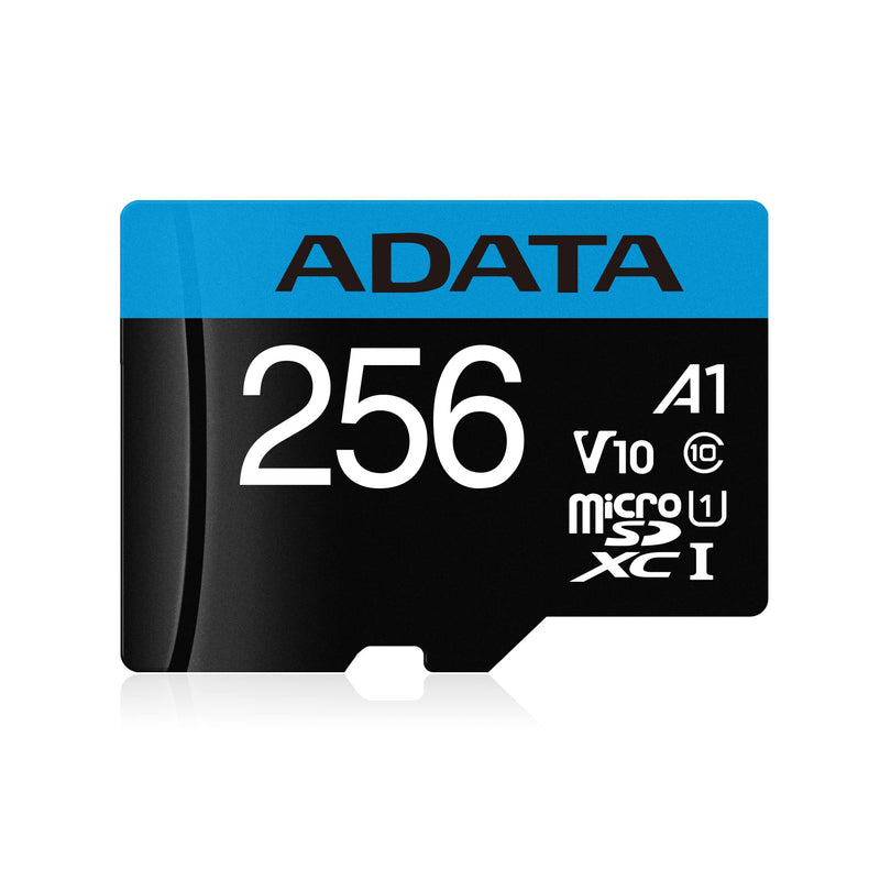 [Australia - AusPower] - ADATA Premier 256GB MicroSDHC/SDXC UHS-I Class 10 V10 A1 Memory Card with Adapter Read up to 100 MB/s (AUSDX256GUICL10A1-RA1) 