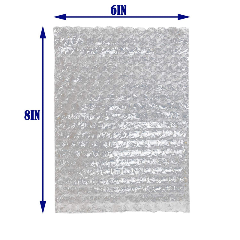 [Australia - AusPower] - 100Pack 6x8 Inch Bubble Out Bags Bubble Pouches Wrap Cushioning Packaging Bags, Double-Side Premium Small Bubble Out Pouch for Moving, Shipping, and Storage 6"x8" 