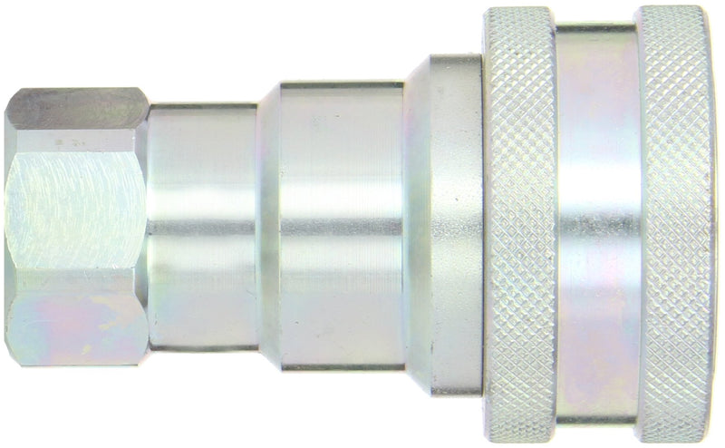 [Australia - AusPower] - Dixon Valve 6HF6 Steel ISO-B Interchange Hydraulic Fitting, Coupler, 3/4" Coupling x 3/4" - 14 NPTF Female Thread 