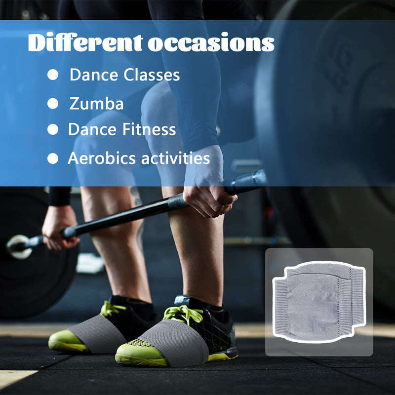 [Australia - AusPower] - Dance Socks Shoe Socks Dance Socks Over Shoes on Smooth Floors Dance Shoe Covers Ballet Dance Socks Over Sneakers Shoe Sliders for Smooth Pivots and Turns on Wood Floors, Black and Gray 16 