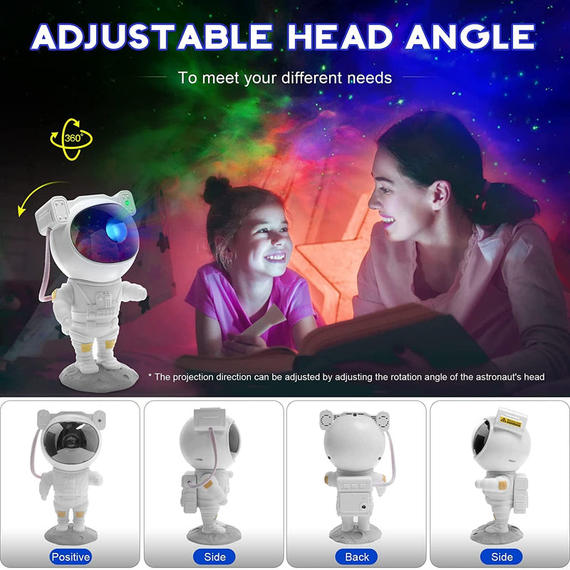 [Australia - AusPower] - Starry Night Light Projector Astronaut LED Projection Lamp with Remote Control, Adjustable Head Angle,Gift for Kids Adults Home Party Ceiling Decor Christmas Gift (Astronaut) 