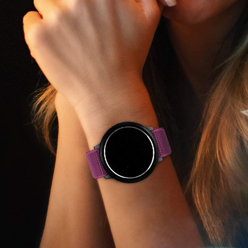 [Australia - AusPower] - Lomet 20mm Nylon Watch Bands Compatible for Samsung Galaxy Watch 42mm/Samsung Active 2 44mm 40mm/Gear S2 Classic/Garmin Vivoactive 3 Nylon Replacement Sport Strap 2-Pink sand+Dragon Fruit 