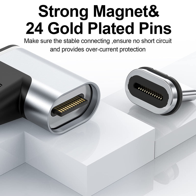 [Australia - AusPower] - Sisyphy Magnetic USB C Adapter with Keychain Hole, USB3.1 Gen2 24Pins Type C Connector, PD 100W 10Gbp/s and 4K@60Hz Video Output, Compatible with MacBook and More Type C Devices 
