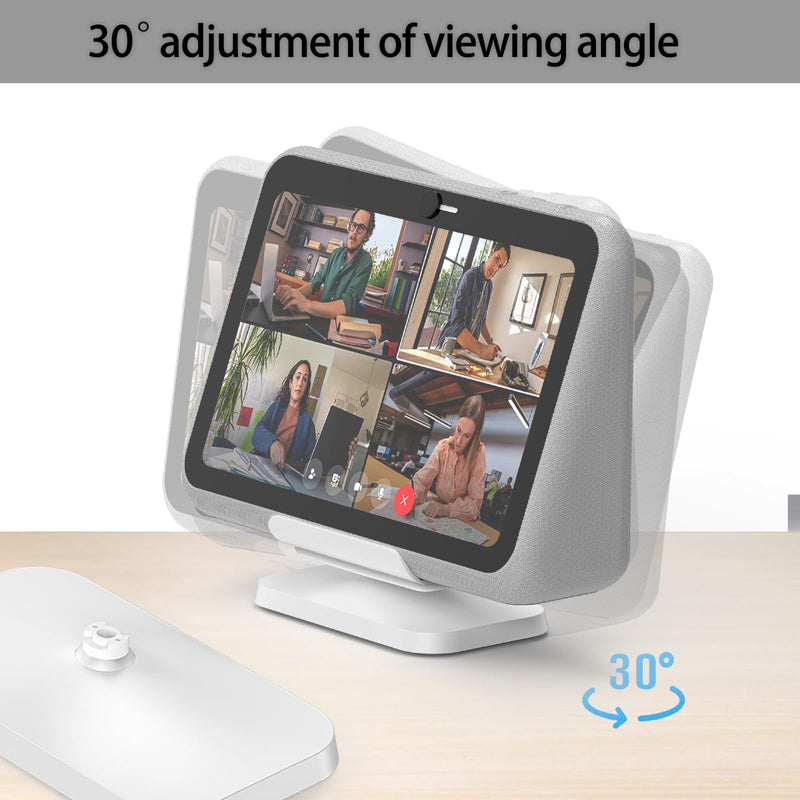 [Australia - AusPower] - Rounkin Charging Dock/Base for Meta Portal Go-Rotatable to Adjust The Angle Charging Stand for Facebook Portal Go Smart Video Calling for Office, Home with 45W PD Charging Adapter(White) White 
