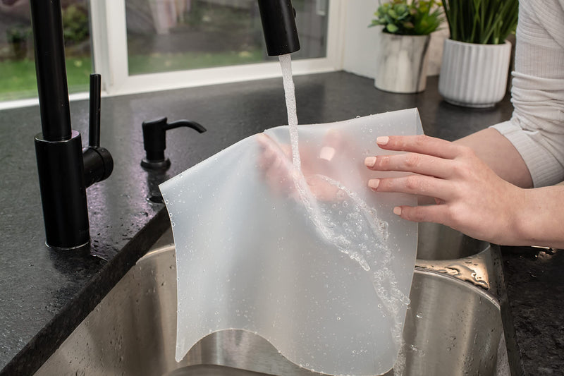[Australia - AusPower] - gasare, Silicone Placemats for Dining Table, Kids and Toddler Placemats, Table Mats, Non Slip, Washable, Heat Resistant, 20% Thicker, 16 x 12 inches, Set of 4, Translucent 16 inches x 12 inches Clear 