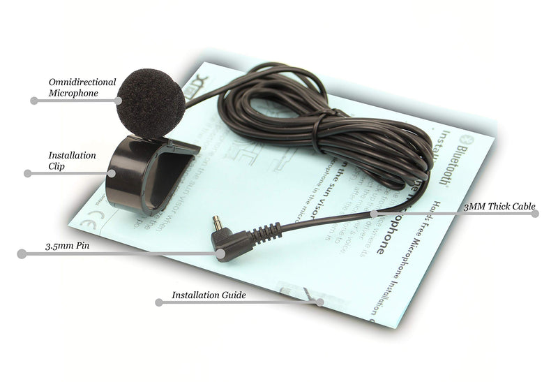 [Australia - AusPower] - Xtenzi Microphone External Mic Assembly for Jensen Car DVD Navigation Stereo Receivers XT-91509 