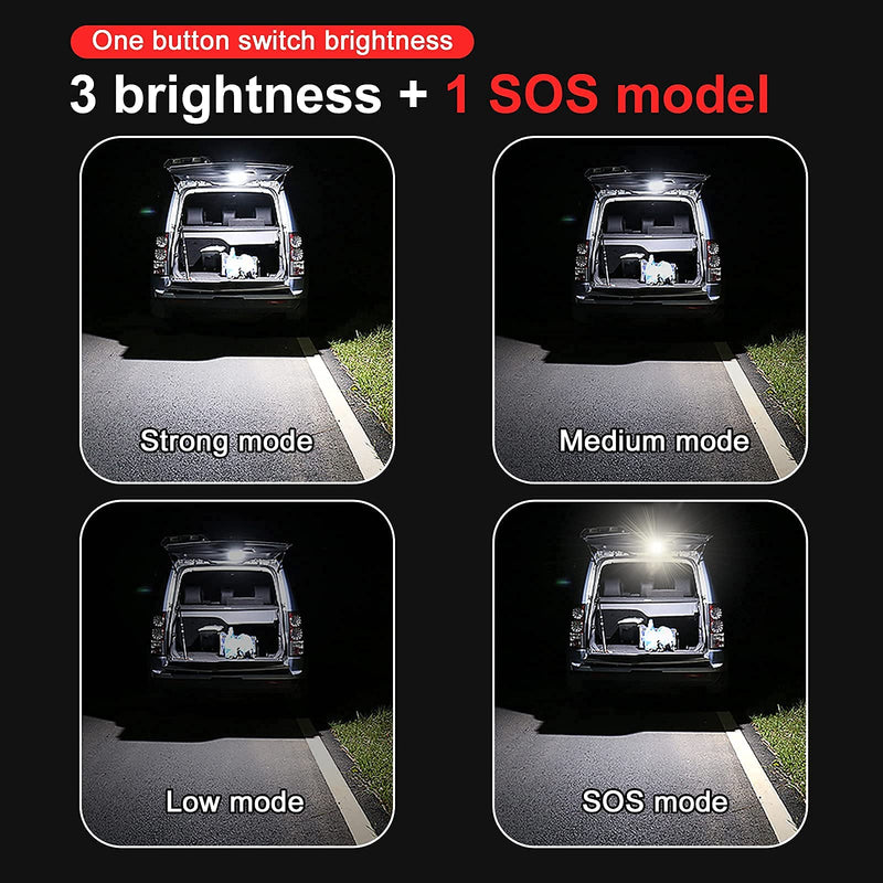 [Australia - AusPower] - IODOO 5000 mAh 3000LM Flashlight Portable LED Camping Lantern Rechargeable Light 15W with Magnet, IPX4 Waterproof Tent Light Survival Kits Power Failure for Christmas Gift 