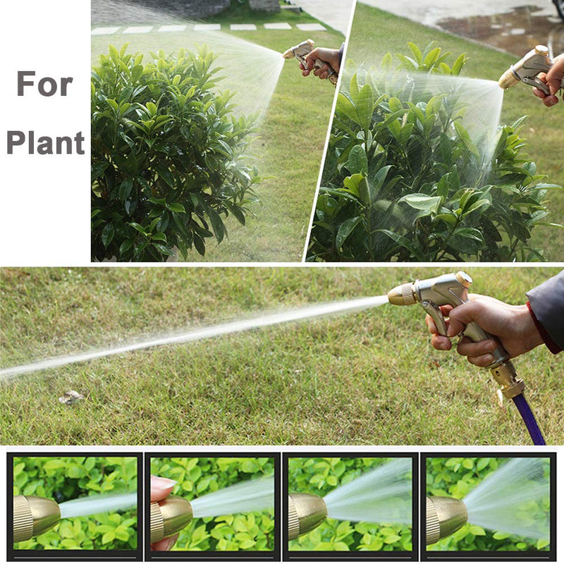 [Australia - AusPower] - FANHAO Upgrade Garden Hose Nozzle Sprayer, 100% Heavy Duty Metal Handheld Water Nozzle High Pressure in 4 Spraying Modes for Hand Watering Plants and Lawn, Car Washing, Patio and Pet 4 Spray Patterns 