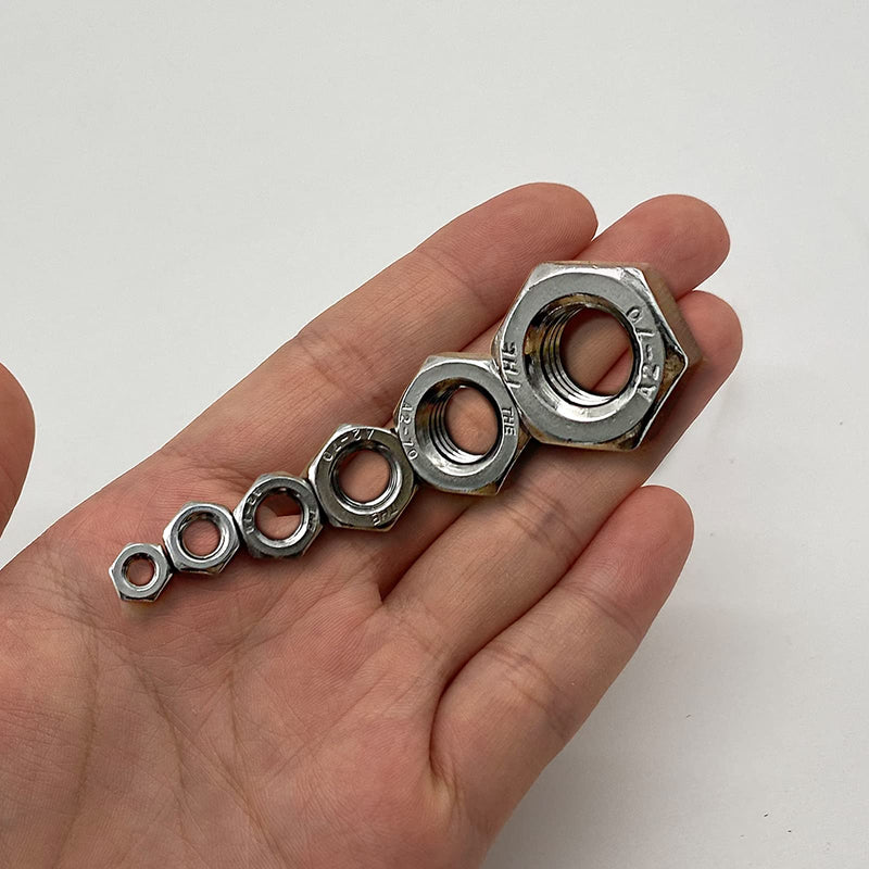 [Australia - AusPower] - TWCC 95 PCS Assorted Stainless Steel Hex Nuts Assortment Kit M3 M4 M5 M6 M8 M10 Metric Hex Nut Set Hardware 