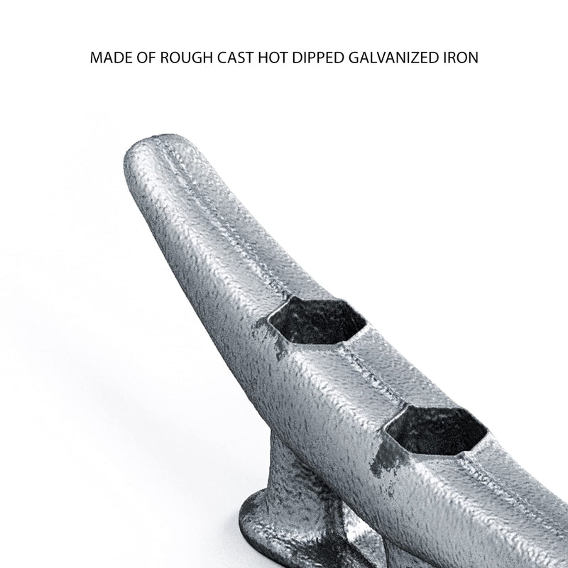 [Australia - AusPower] - Simplified Living 4" Galvanized Iron Dock Cleat (4, 8, 16, 32, 64, 128 Pack) 4-Pack 