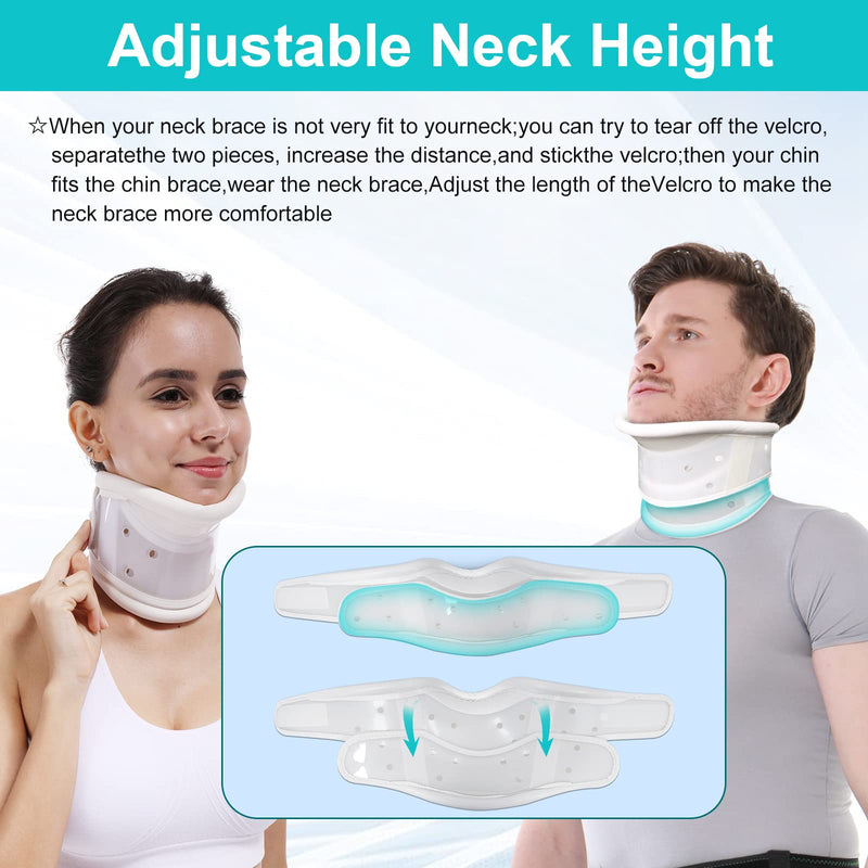 [Australia - AusPower] - TANDCF Cervical Neck Brace Collar with Chin Support for Stiff Relief Cervical Collar Correct Neck Support Pain Bone Care Health(Size S) Small (Pack of 1) 