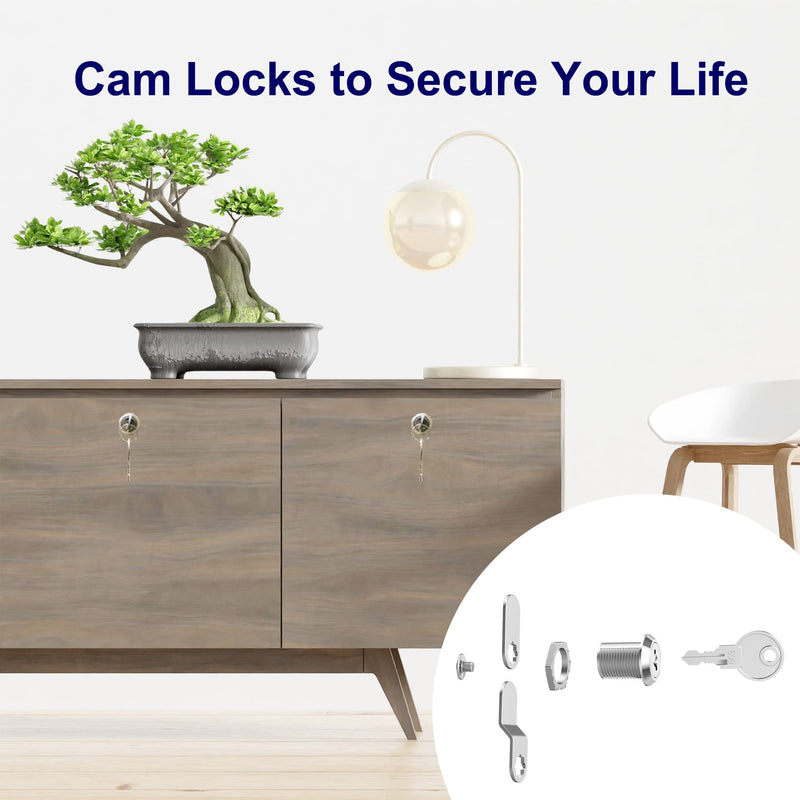 [Australia - AusPower] - Jayseon 3 Pack Cabinet Locks with Keys, Mailbox Lock Cam Locks 5/8" Keyed Alike, Toolbox Lock Replacement Lock for Toolbox Locks with Keys, Zinc Alloy 3 Pcs 5/8 Inch 