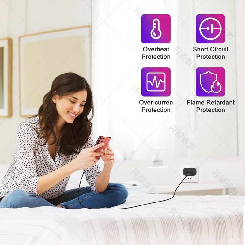 [Australia - AusPower] - Samsung Super Fast Charger,3 Pack Type C 25W USB C Wall Charger Fast Charging with 10FT Long Type C to C Cable for Samsung Galaxy S23 Ultra/S23+/S23/S22/S22+/S22 Ultra/S21/S20/Note 20/10/Z Fold 3 3pack 