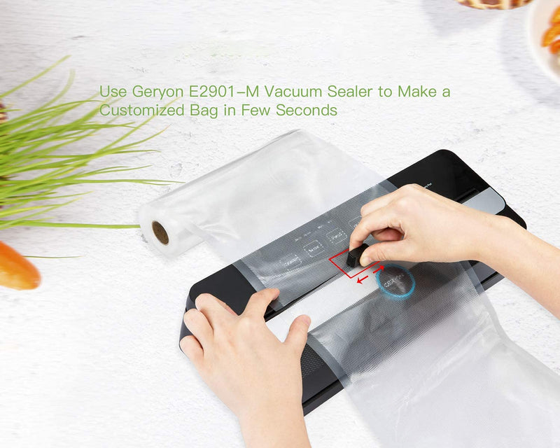 [Australia - AusPower] - GERYON Vacuum Sealer Bags, Vacuum Sealer Rolls for All Food Vacuum Sealer Machines, 2 Pack 8" x 16' 1-8x16ft roll 