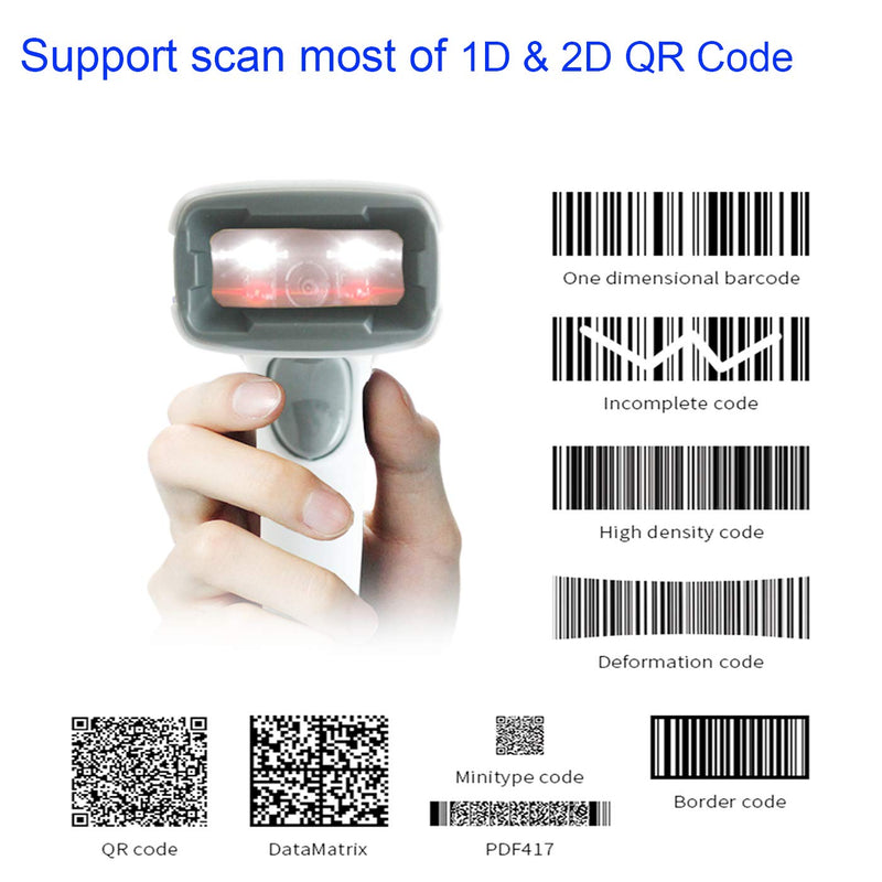 [Australia - AusPower] - LENVII 2D Barcode Scanner Handheld Wired USB Barcode Reader Support 1D 2D QR-Code Scanning Induction Recognition Speed Fast Suitable Shop Warehouse Storage Logistics - F510 