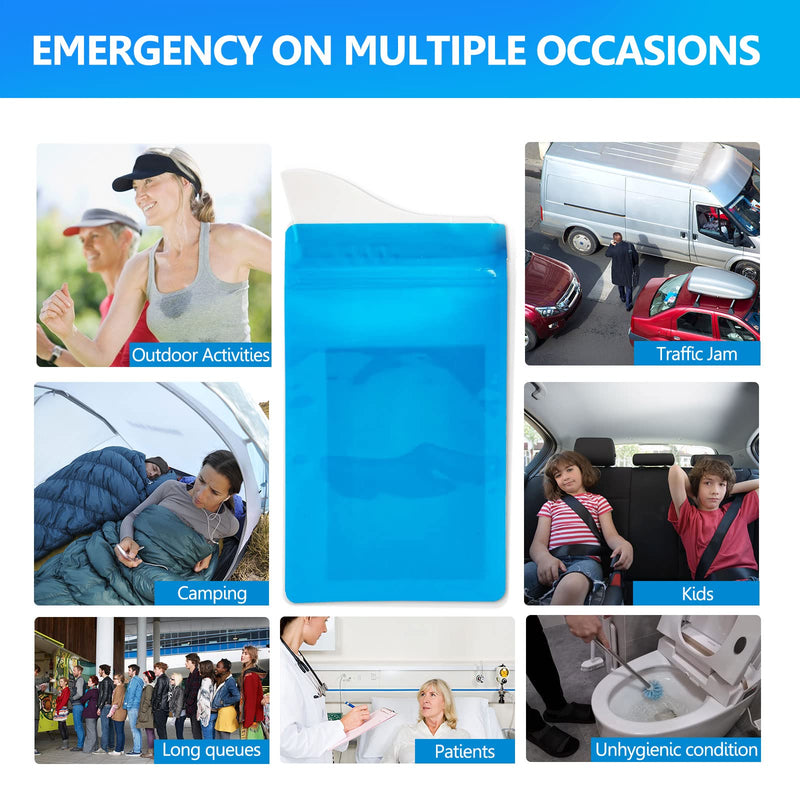 [Australia - AusPower] - CLOUDBERG 20pack Emergency Urinal Bag for Children and Kids, Disposable Urine Bag for Men and Women,600ml Portable Pee Bag for Travel Traffic jam Brief Relief (Blue) 