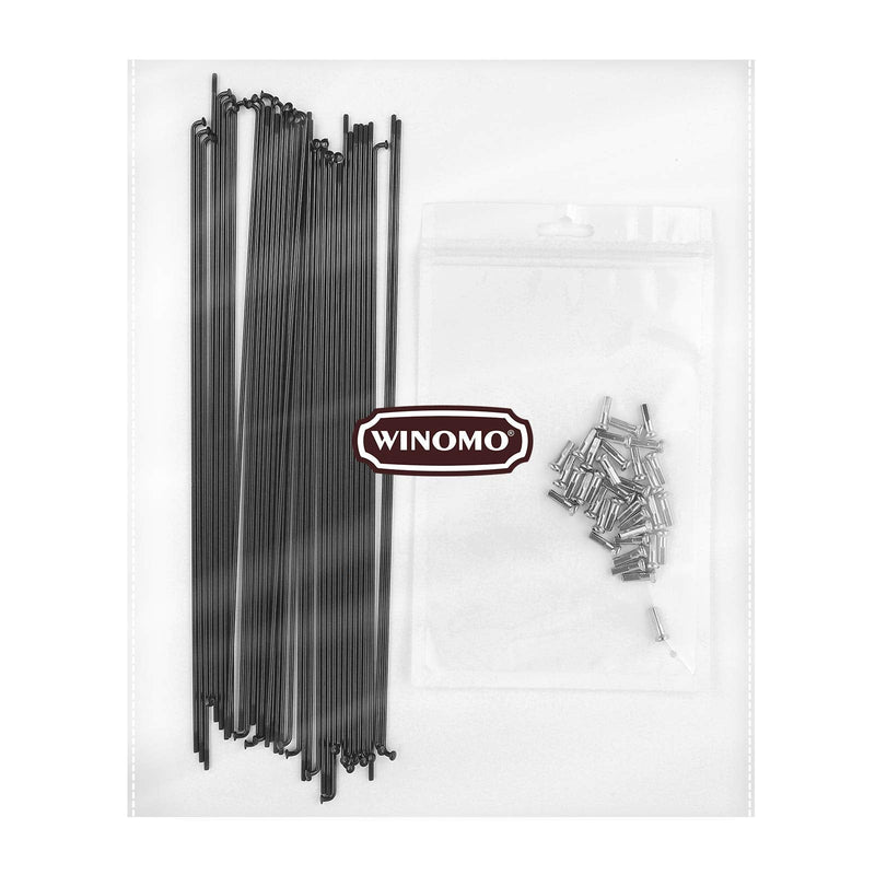 [Australia - AusPower] - WINOMO 36Pcs 14G J Bend Bicycle Mountain Bike Steel Spokes Bike Spokes and Nipples 260mm 