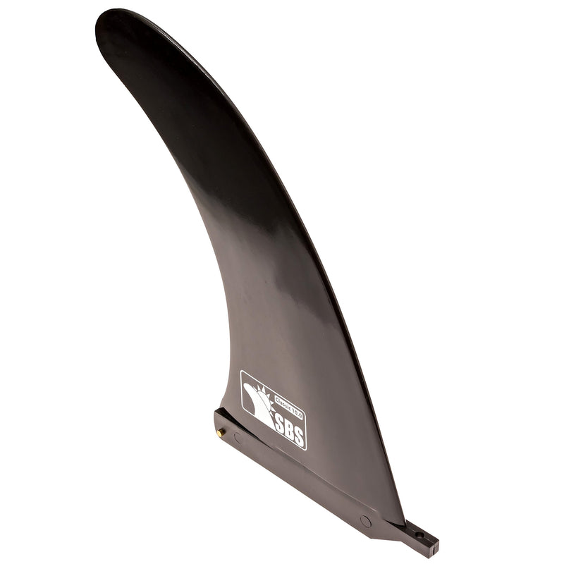 [Australia - AusPower] - SBS 10" Surf & SUP Fin - Free No Tool Fin Screw - 10 inch Center Fin for Longboard, Surfboard & Paddleboard Black 