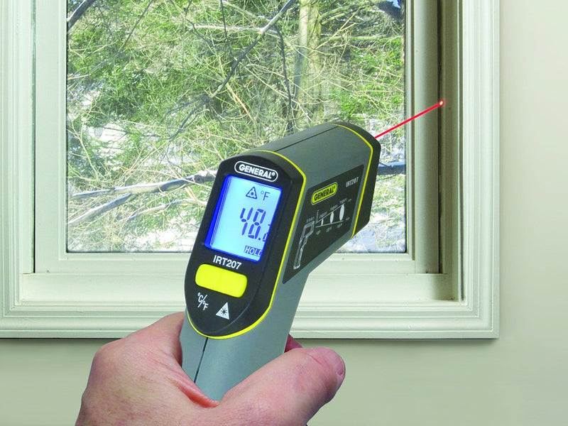 [Australia - AusPower] - General Tools IRT207 Laser Temperature Gun, Thermal Detector, 8:1 Mid-Range Infrared Thermometer 