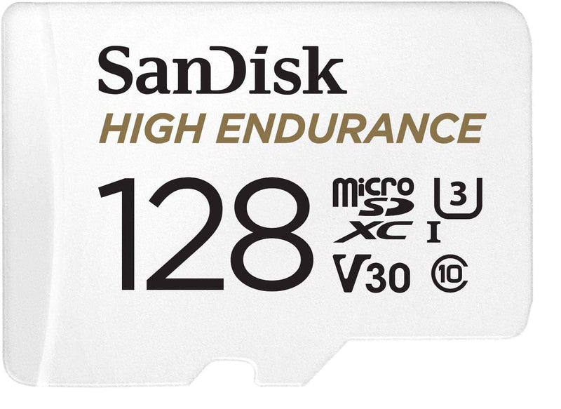 [Australia - AusPower] - SanDisk High Endurance 128GB TF Card MicroSDXC Memory Card for Dash Cams & Home Security System Video Cameras (SDSQQNR-128G-GN6IA) Class 10 Bundle with (1) Everything But Stromboli MicroSD Card Reader 