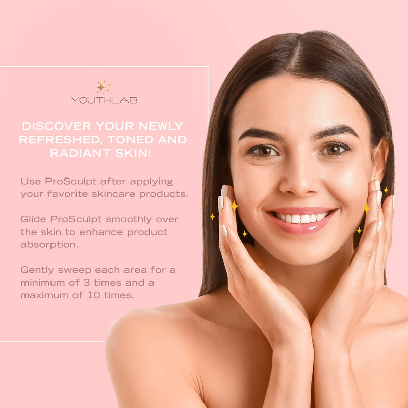 [Australia - AusPower] - YouthLab ProSculpt Gua Sha, Ultimate Skin Scraping Tool,Heat & Electric Vibration,Anti-Aging,Eye/Face Puffiness,Tension Relief, Acupressur (Rose Gold) Rose Gold 