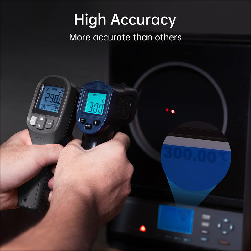[Australia - AusPower] - ERICKHILL Infrared Thermometer, -50°C~600°C /(-58°F~1112°F) Temperature Gun Non-Contact Digital Laser Thermometer with Adjustable Emissivity Temp Alarm Cooking Rook Repairs, Blue -50°C~600°C /(-58°F~1112°F) 