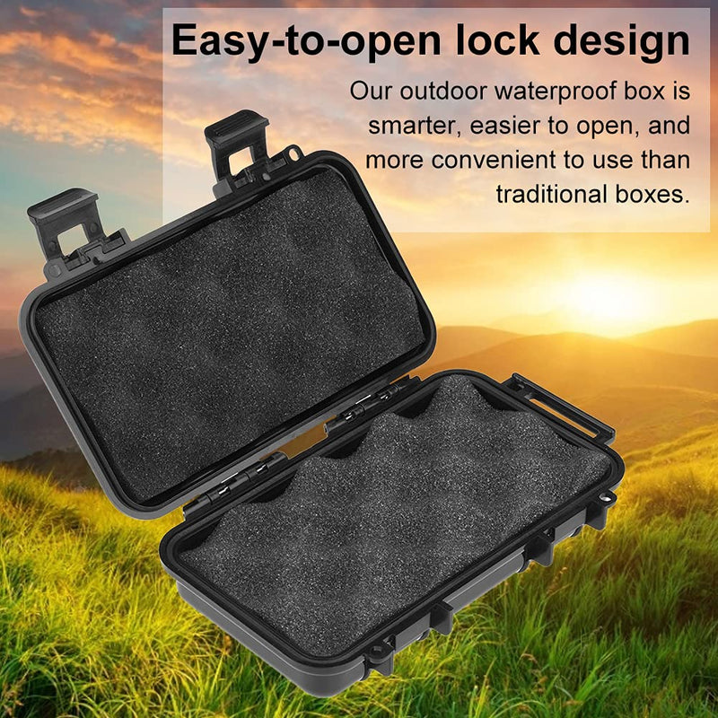 [Australia - AusPower] - Eboxer 3 Sizes Protective Waterproof Case, Outdoor Shockproof Storage Case, with Sponge, for Loading Smartphone Hard Drive, and Other Small Electronic Devices B 7.5x4.7x2.0in 