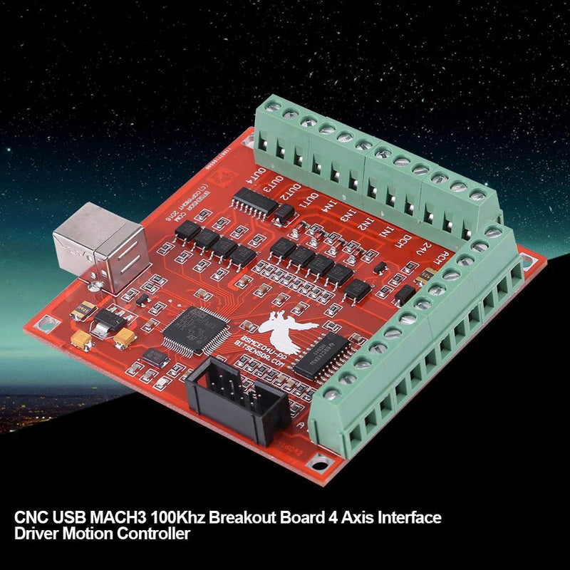 [Australia - AusPower] - MACH3 Controller, USB MACH3 100Khz Motion Controller Card Breakout Board, Controller Card, for CNC Engraving, Servo Motor, Stepper Motor Servo motor 
