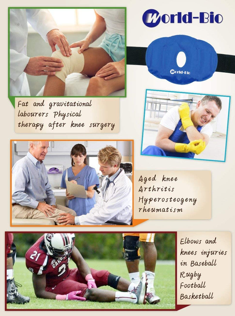 [Australia - AusPower] - Knee Cold Pack for Injury - 2 Reusable Hot and Cold Ice Packs for Knee Surgery, Joint Pain, Arthritis and Chronic Pain, Relief Swelling, Bruises 9.8" x 6.5" - Adjustable & Flexible for Knees, Elbows 2 knee ice packs 9.8" x 6.5" 