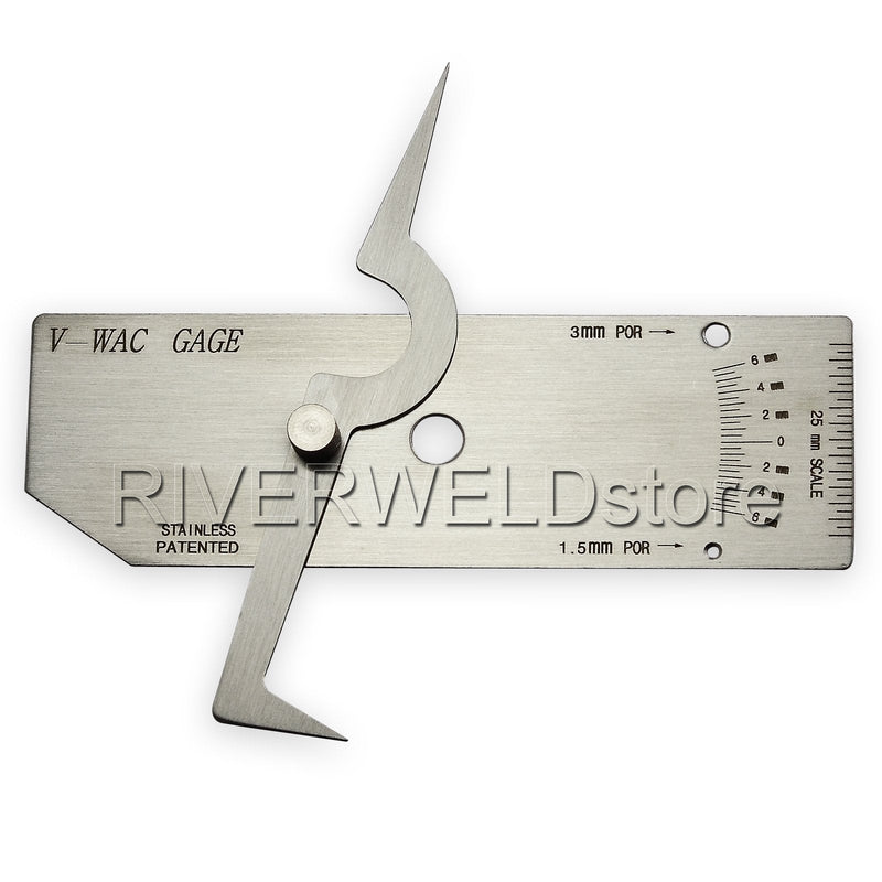 [Australia - AusPower] - V-Wac Gage Single Welding Gauge Inspection Metric Stainless Steel MM 