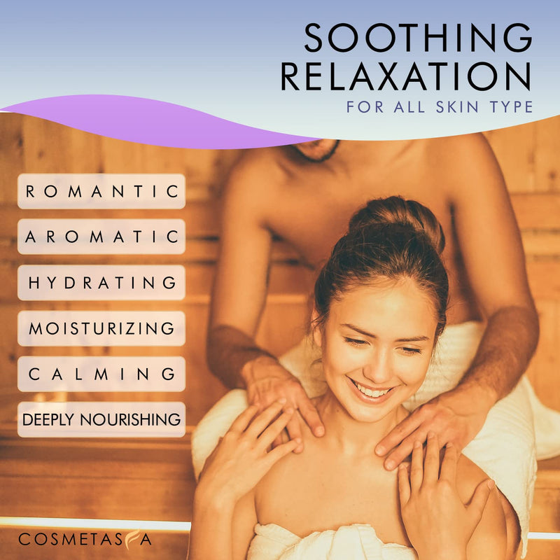 [Australia - AusPower] - Sensual Lavender Massage Oil with Massage Roller Ball - No Stain 100% Natural Blend of Spa Quality Oils for Romantic, Calming, Aromatic, Soothing Massage Therapy 