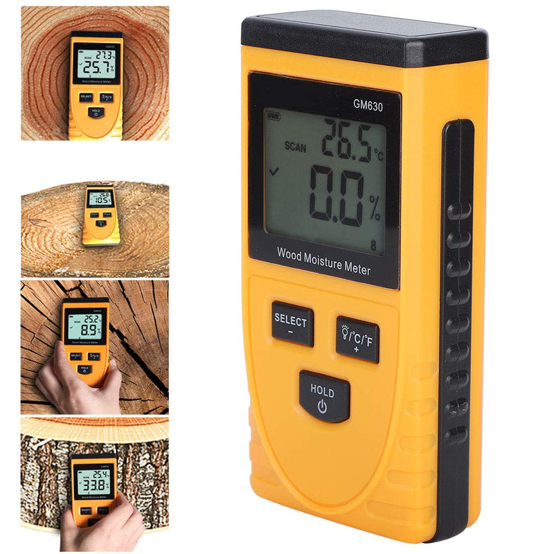 [Australia - AusPower] - Aqur2020 Wood Moisture Meter Portable Mini Digital Wood Timber Moisture Tester Humidity Meter Detector for Restoration Contractors Woodworkers DIY 