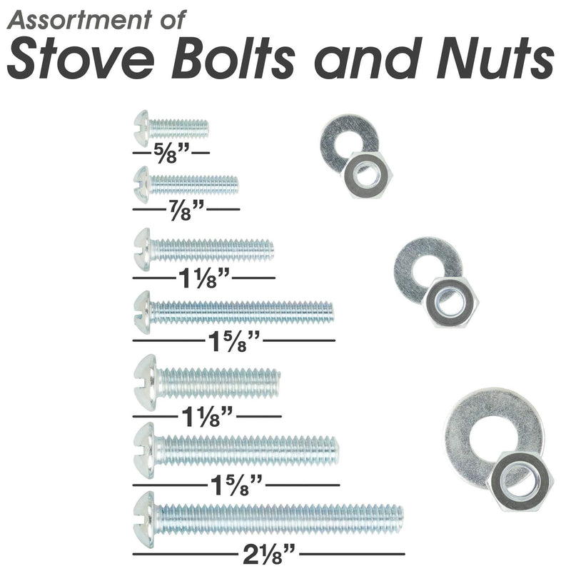 [Australia - AusPower] - Bolts, Nuts, and Washer Assortment Kit, 108 Pieces 