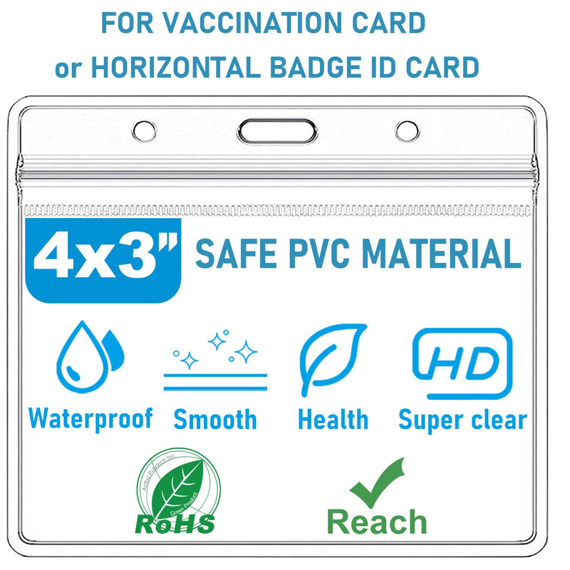 [Australia - AusPower] - 20 Pack CDC Vaccine Card Protector 4.35 X 3.5 Inches Waterproof Vaccination Card Holder, Clear Plastic Sleeves for Covid Immunization Record Vaccine Card Holder 20 