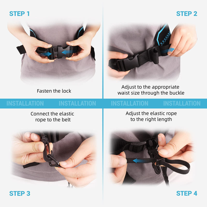 [Australia - AusPower] - Sportout Hands Free Solo Soccer Trainer, Kick Trainer, Soccer Training Aid Widened Side Waist Protection, Two-Way Adjustment of Belt Length, Fit for Balls Size 3 4 5, Kids and Adults 