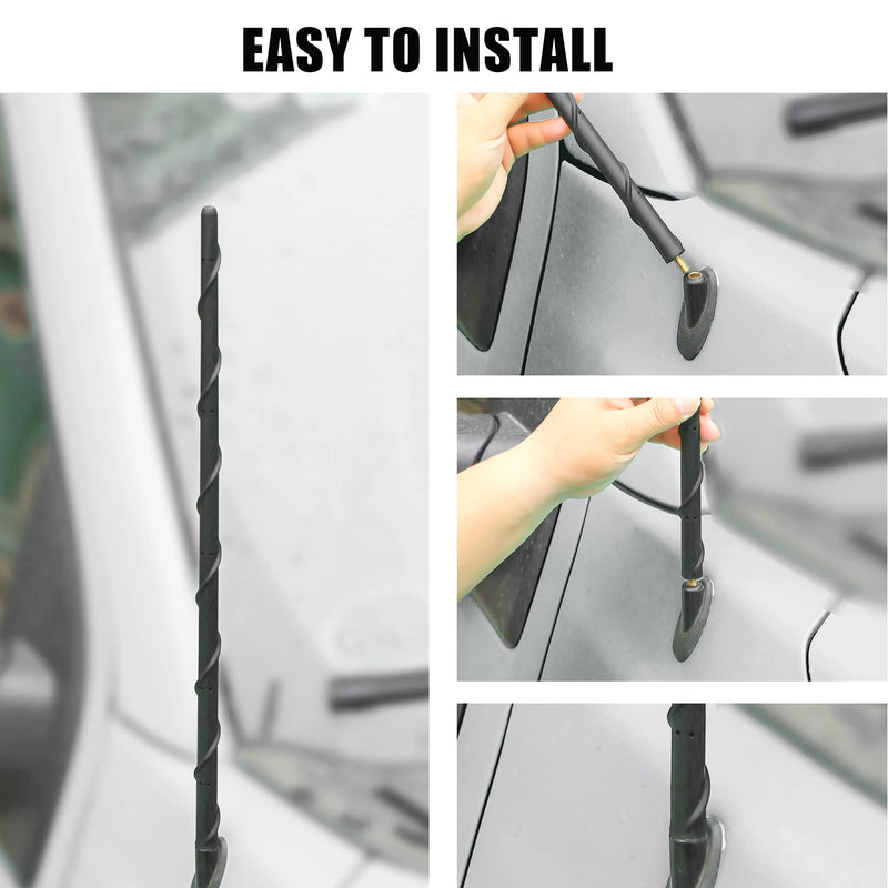 [Australia - AusPower] - KSaAuto 16-Inch Antenna for Ford F150 2009-2022 & Ford Bronco 2021-2022, Accessories for Car Radio Reception, Flexible Rubber Car Truck Antenna, Internal Copper Core, Spiral Design 