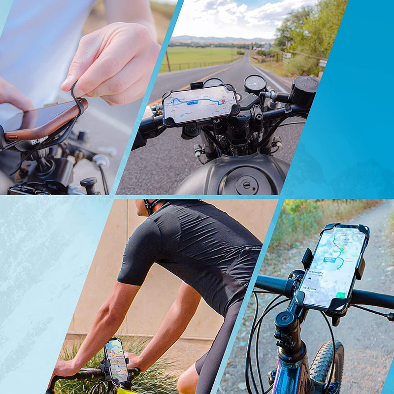 [Australia - AusPower] - Roam Handlebar Bike Phone Mount - Universal, Adjustable Bicycle Phone Holder for Motorcycle, Classic, Electric and Mountain Bike - Compatible with iPhone & Android Devices 