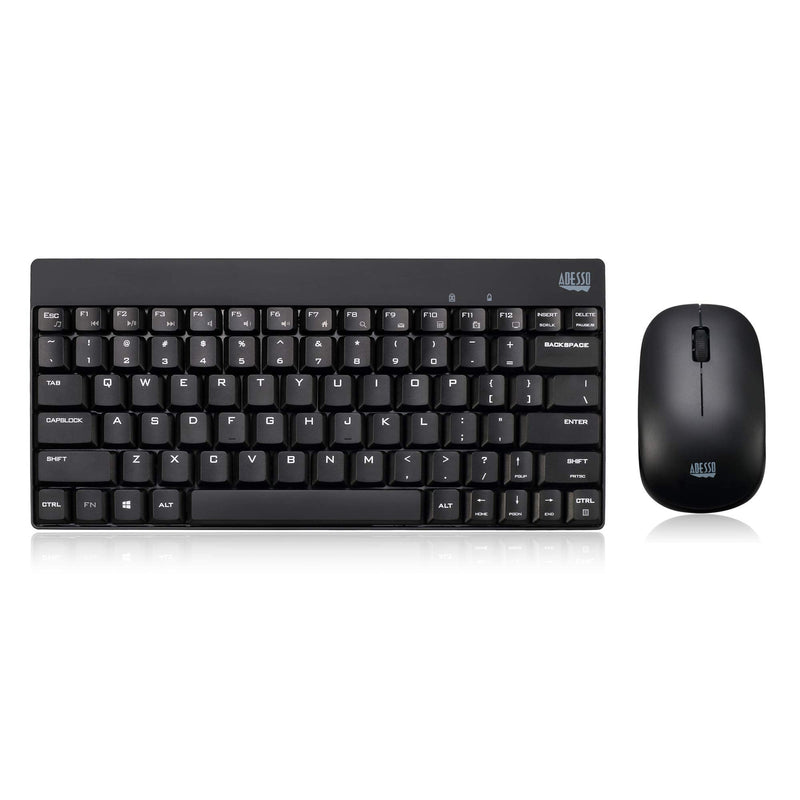 [Australia - AusPower] - Adesso WKB-1100CB Natural Ergonomic Wireless Spill Resistant Mini Keyboard & Mouse Combo 