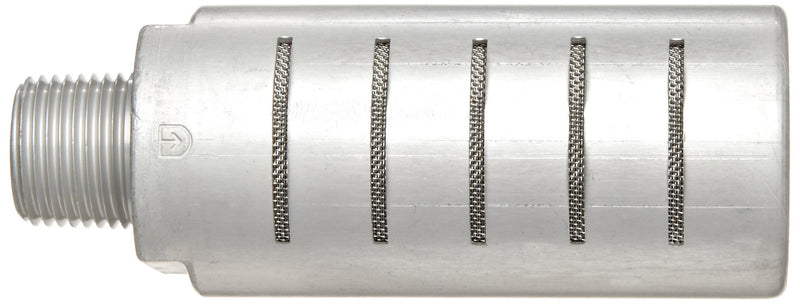 [Australia - AusPower] - Parker ES50MC Aluminum Exhaust Silencer, 1/2" NPTF, 549 scfm Flow, 1.26" Diameter x 3.31" Length, 250 psi 
