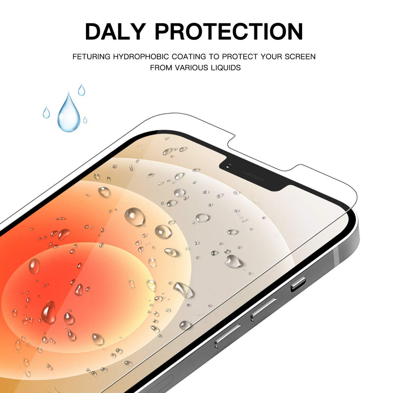 [Australia - AusPower] - 3-Pack DIAMOND ARMOR Screen Protector Compatible with iPhone 12 5G and iPhone 12 Pro 5G 6.1-inch, Tempered Glass 9H Hardness Alignment Frame Installation 