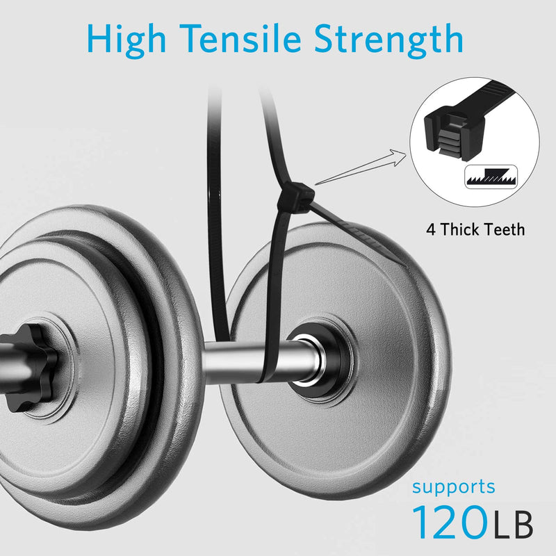 [Australia - AusPower] - Zip Ties 12 inch Heavy Duty Zip Ties with 120 Pounds Tensile Strength, Black Cable Ties, 100 Pieces ,by Karoka 12" 120lb (100 Pack) 