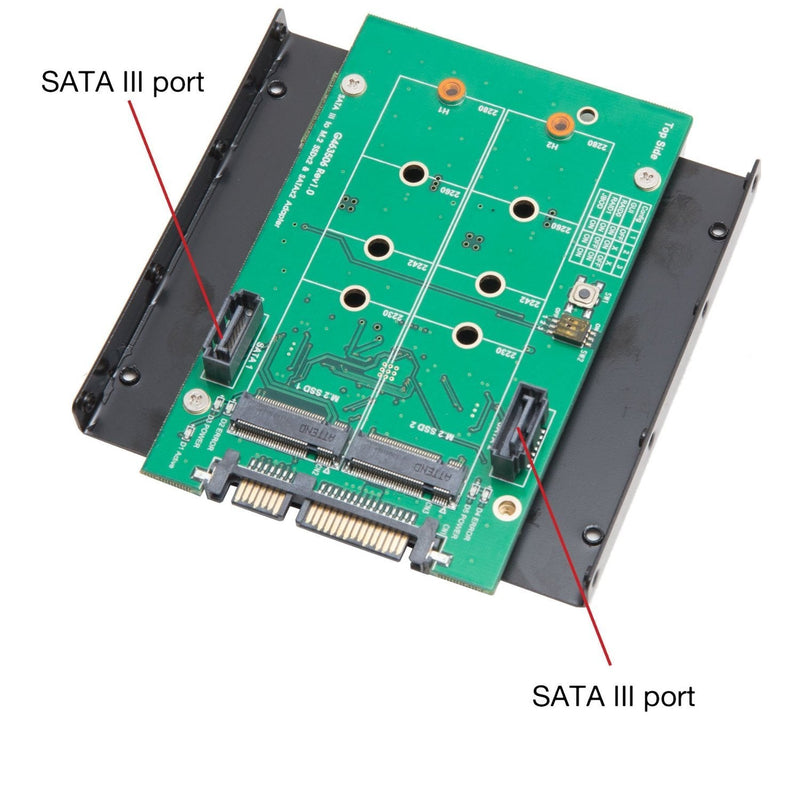 [Australia - AusPower] - Syba SY-ADA40102 3.5" SATAIII to M.2 SSD RAID Adapter Green M.2 RAID + SATA 