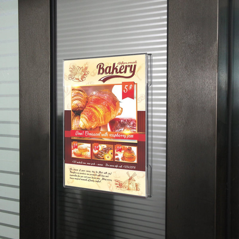 [Australia - AusPower] - Niubee 4 x 6 inch Wall Mount Acrylic Sign Holder with 3M Tape Adhesive for Office, Home, Store, Restaurant, No Drilling - Vertical (12 Pack) 4x6" 