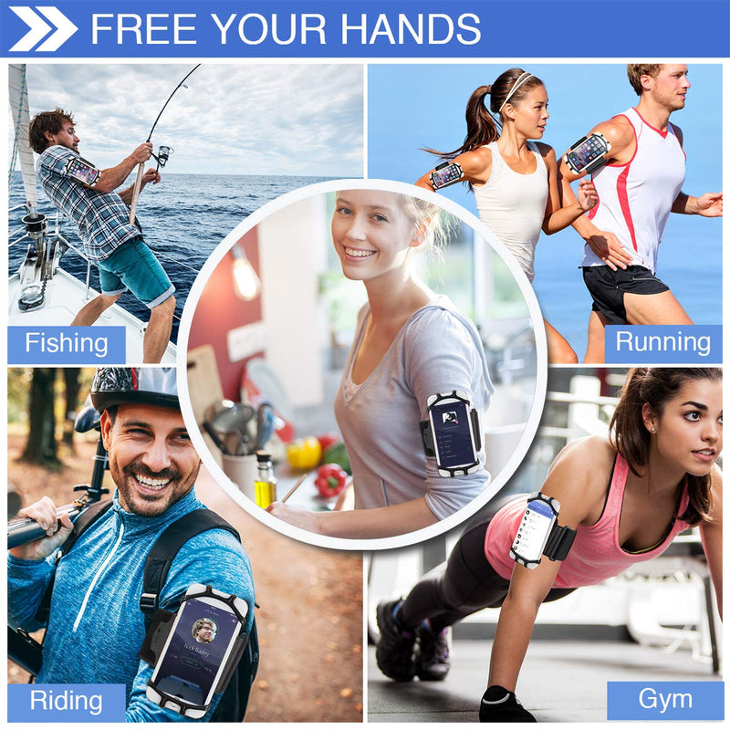 [Australia - AusPower] - VOVOTOU Cell Phone Running Armband Holder for iPhone,Galaxy,Google Pixel,LG.All 4~7 Inchs Smart Phones,360 Rotatable, Workout Universal Adjustable Arm Band, Strap/Pocket for Men Jogging Gym Riding 