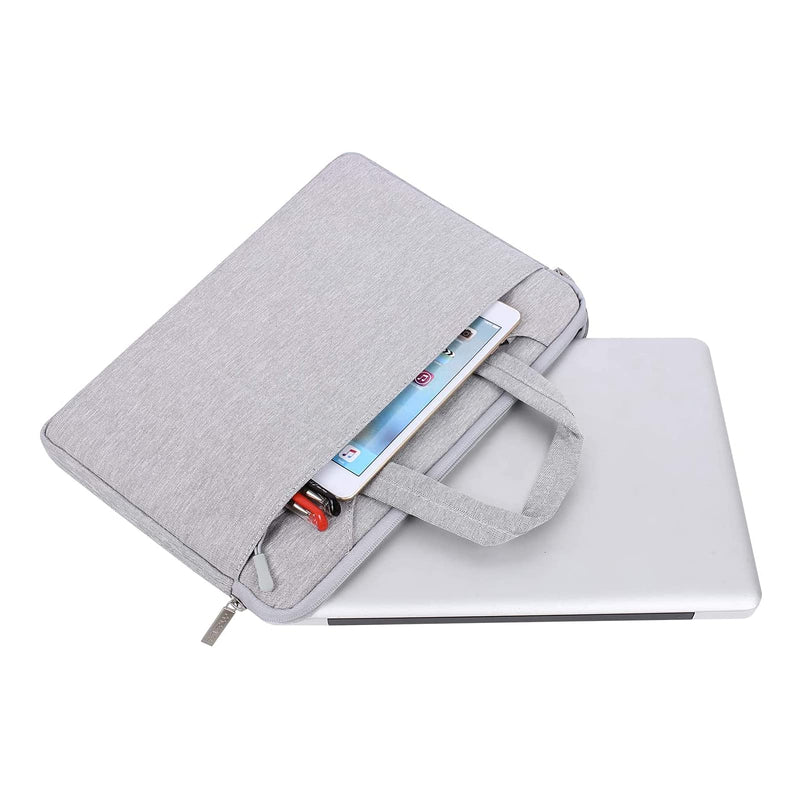 [Australia - AusPower] - MOSISO Laptop Shoulder Bag Compatible with MacBook Pro 16 inch 2021 M1 Pro/Max A2485/2019-2020 A2141/Pro 15 A1398, 15-15.6 inch Notebook, Polyester Briefcase Sleeve with Front Storage Pockets, Gray 16-inch 